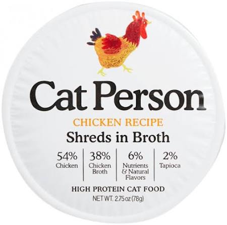 Cat Person Cat Shredded Chicken In Broth 2.75oz