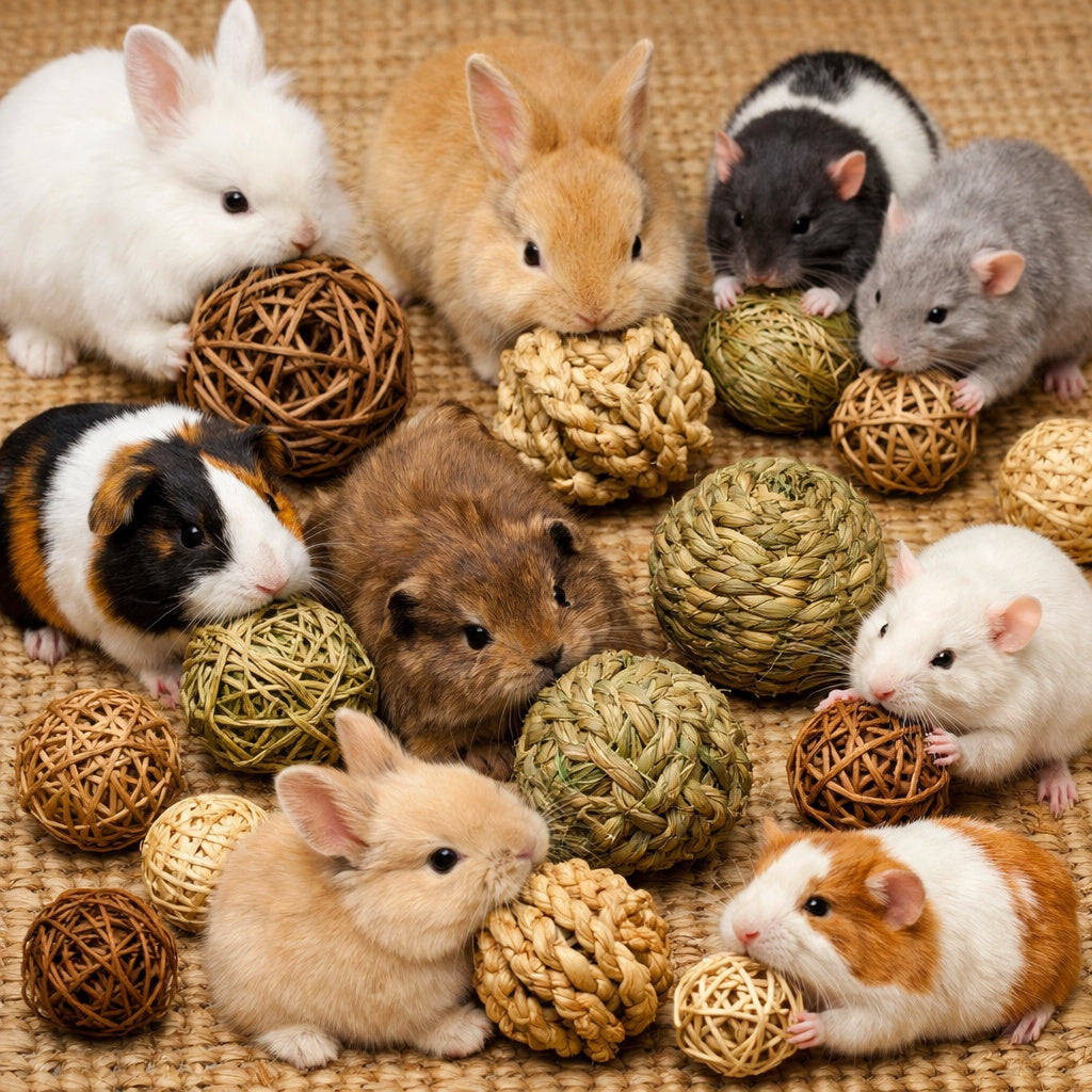 Treat & Play Ball for Bunnies, Guinea Pigs & Rodents Various Types