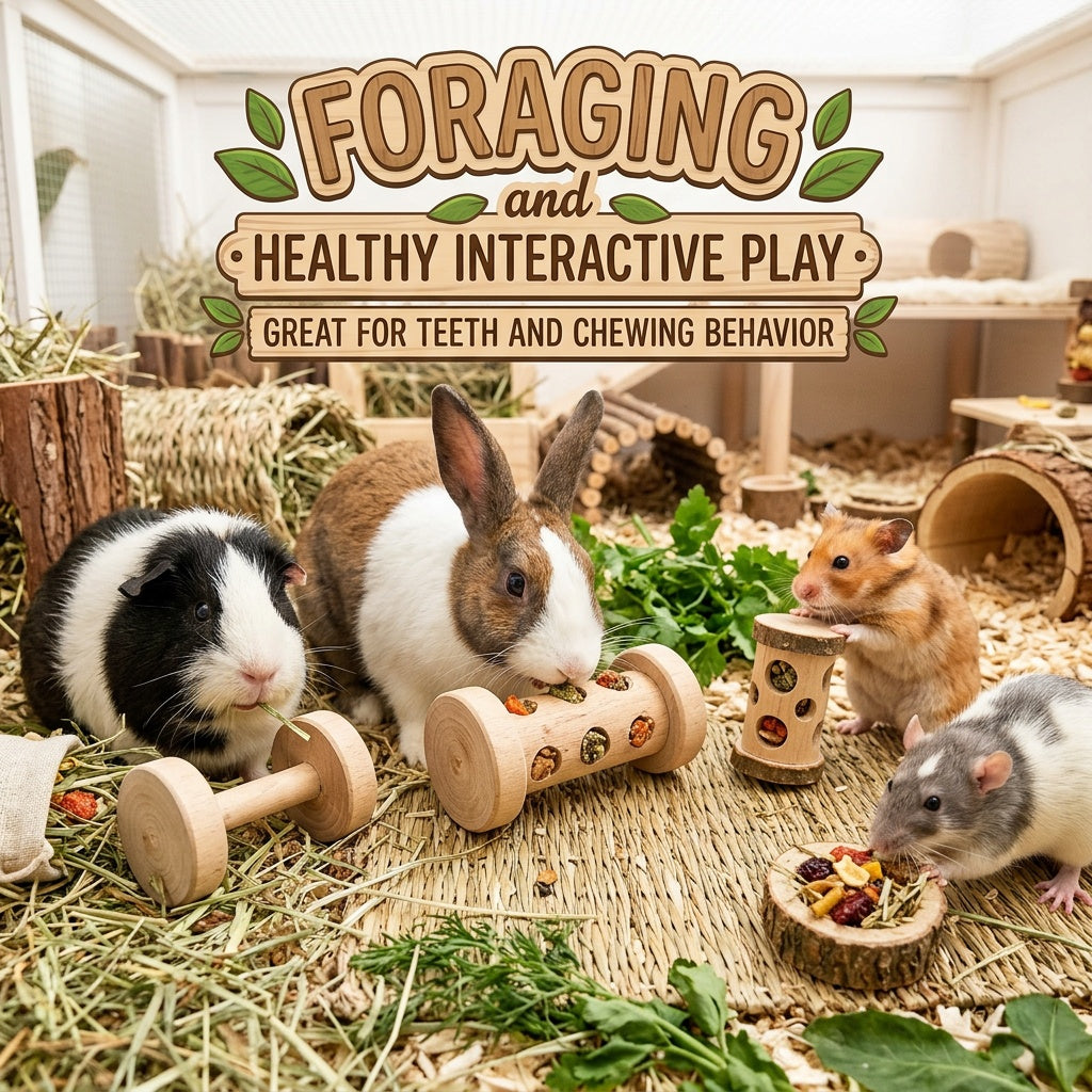 Play Toys Rollers, Barbells, Dumbbells & More Perfect for Cavy, Rabbits & Rodents
