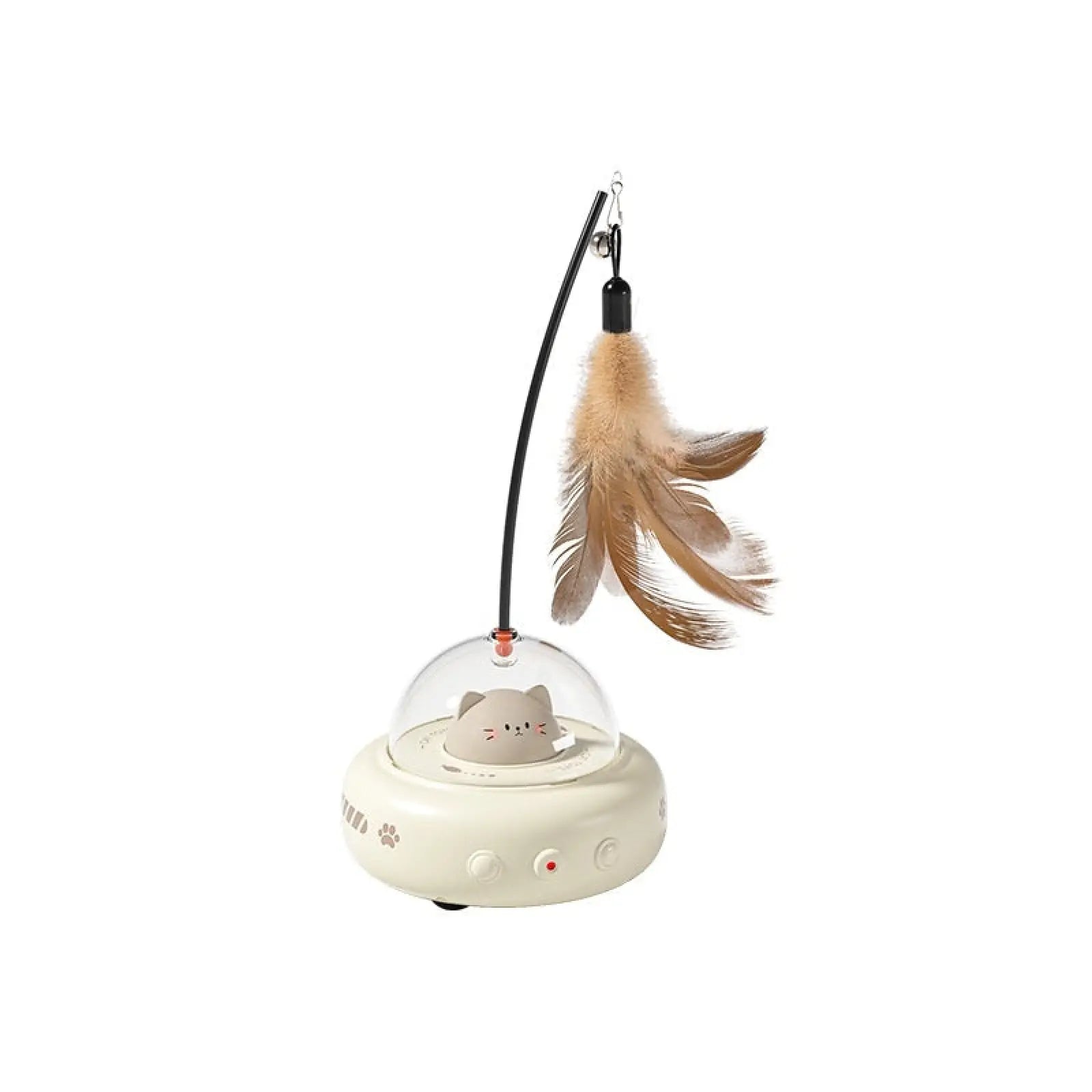 Smart Ufo Feather Cat Toy with Bell Training Stick