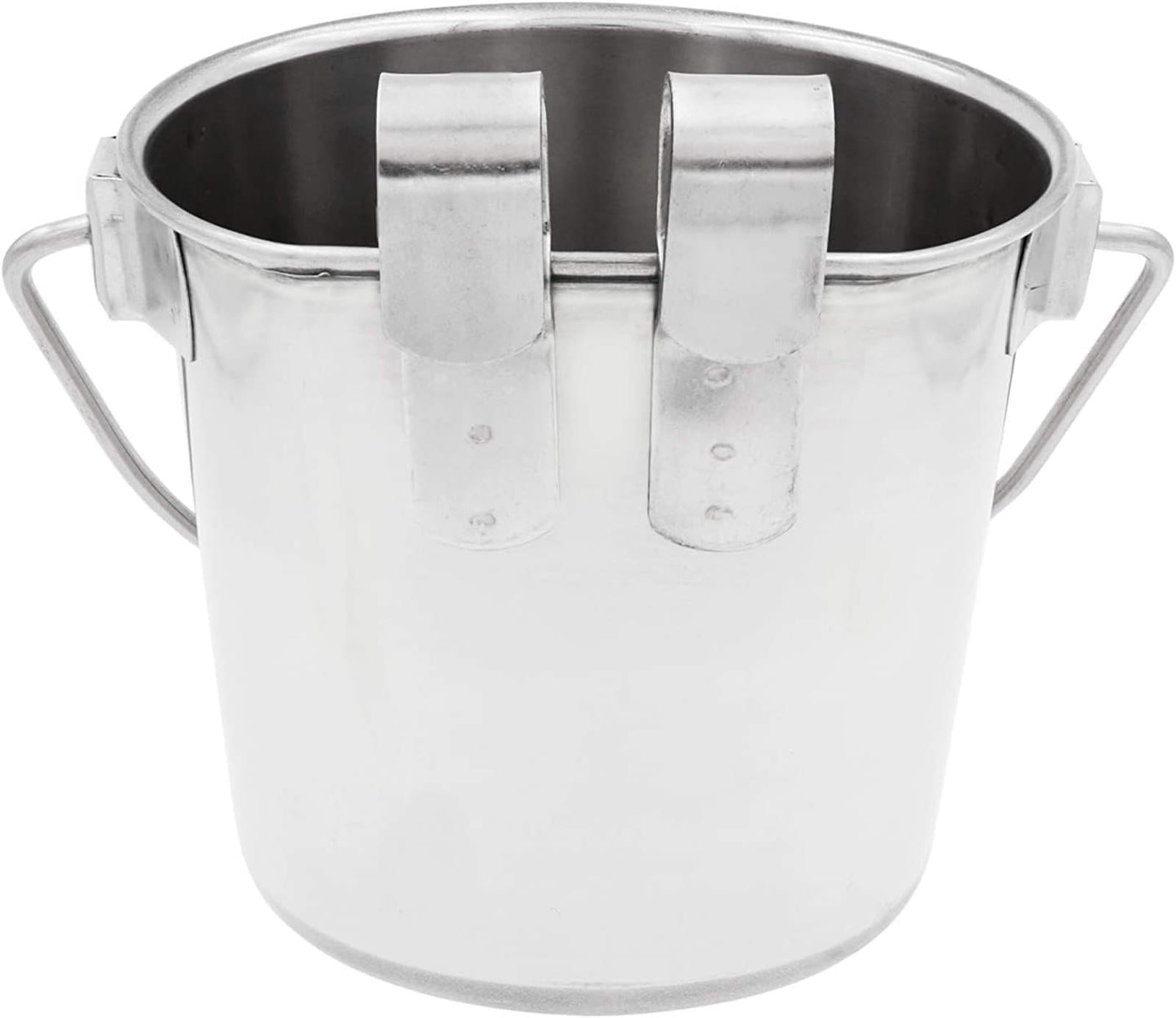 Fuzzy Puppy Flat Sided Pail with Dual Hooks, Snugly Fit On Dog, Cat and Critter