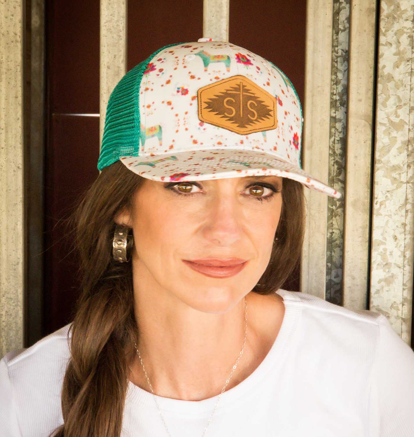 STS Watercolor Donkey Patch Hat, Ladies