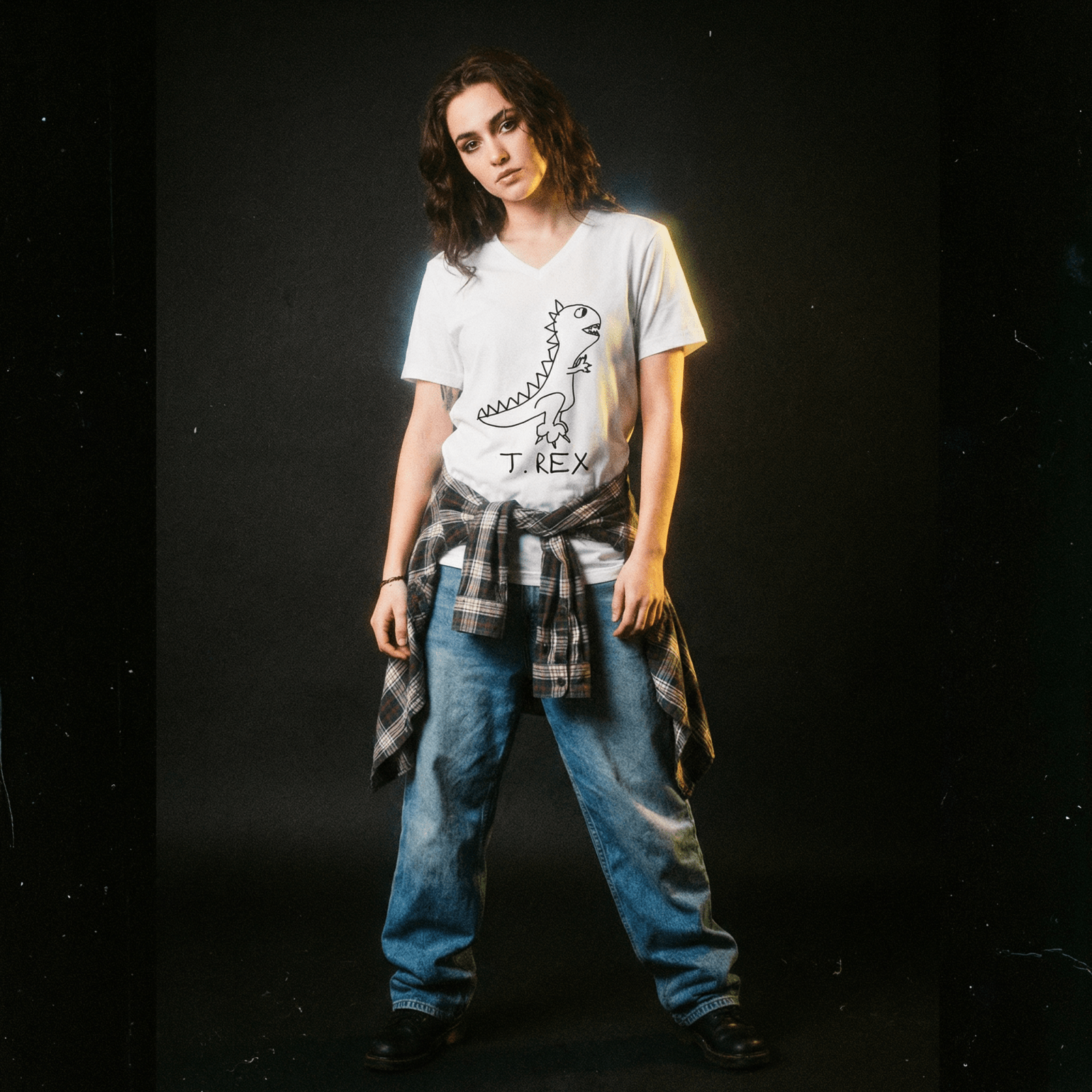 T Rex - Women's V-Neck Tee