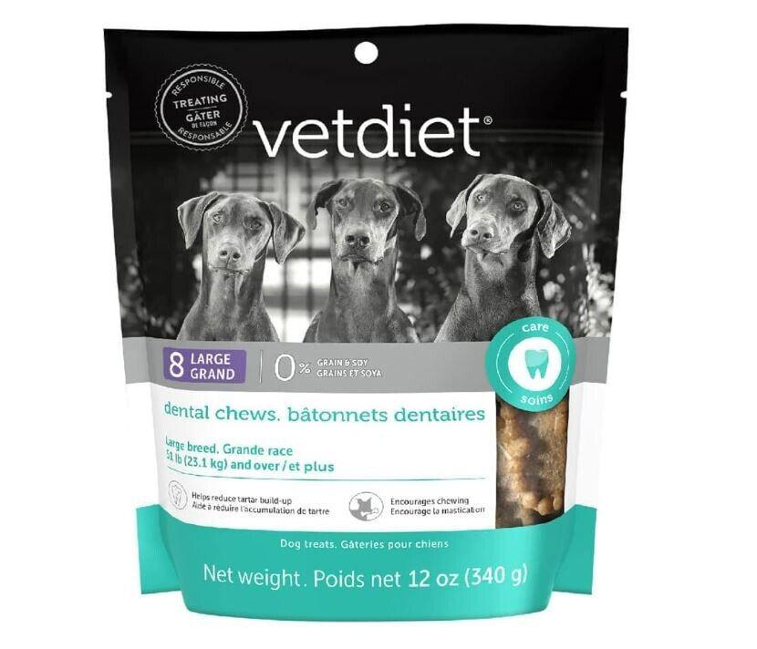 Vetdiet large dental chews 12 oz