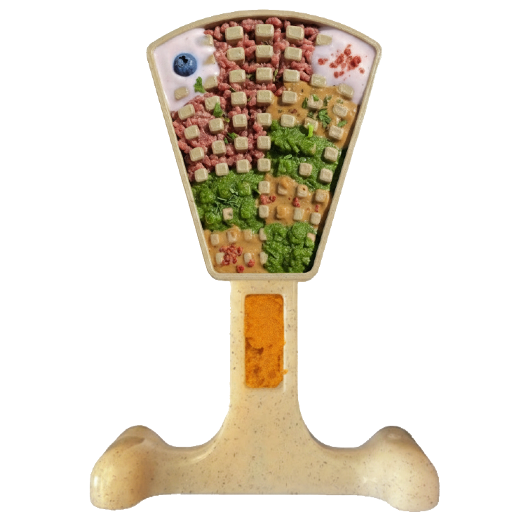 Waffle Tower Nylon Chew & Enrichment Toy | 2-in-1 for Aggressive Chewers | SodaPup