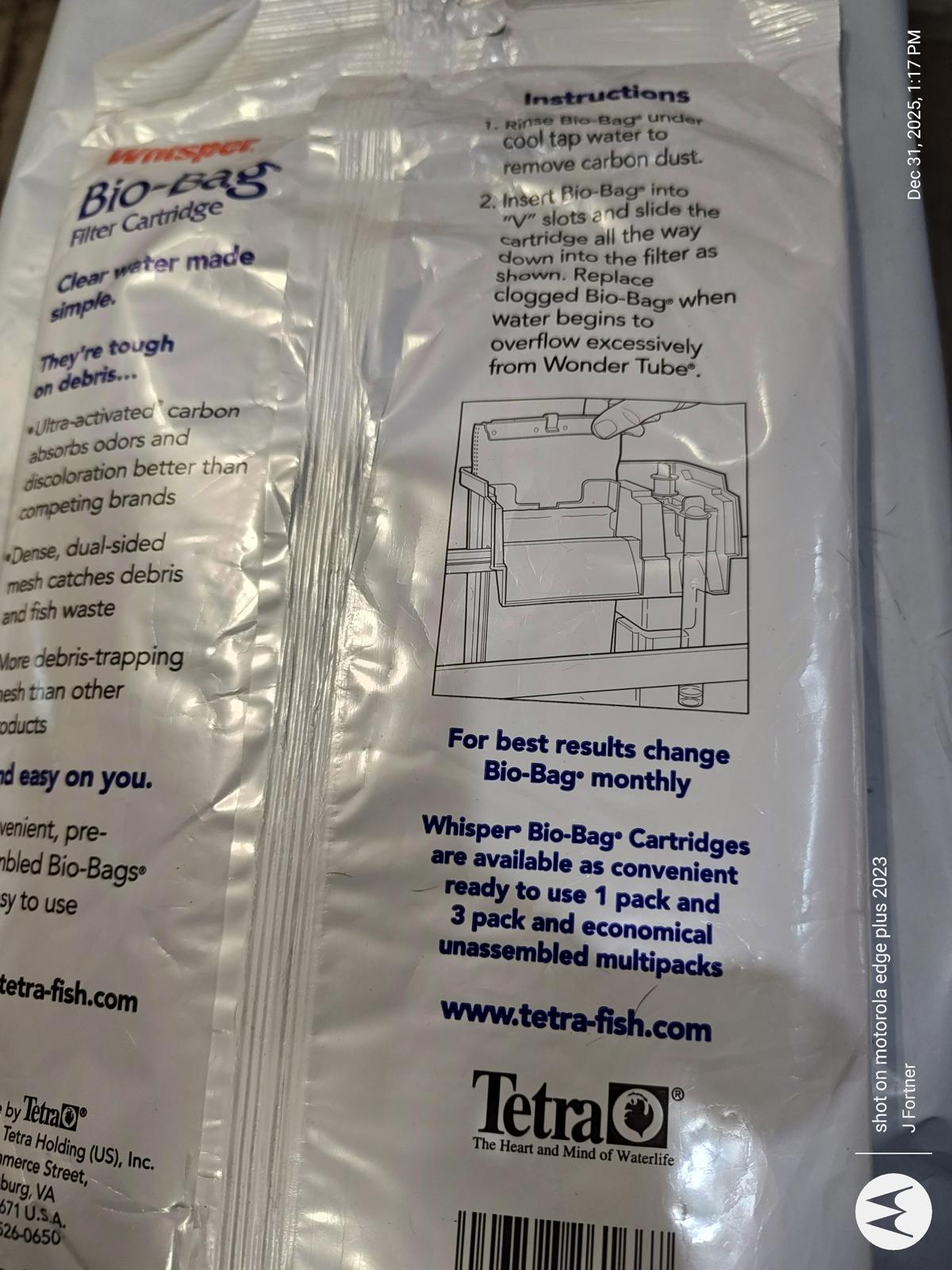 BIO-Bag Filter Cartridge Large Freshwater Aquarium Cartridge 1 Pack