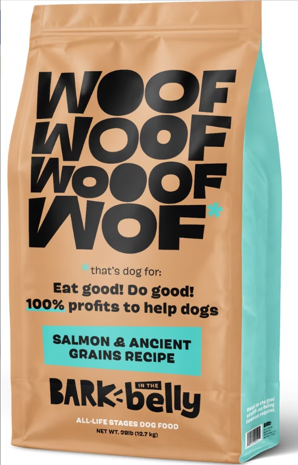 Bark N the Belly  Salmon Dog Food with Ancient Grains 28  Pound Bag