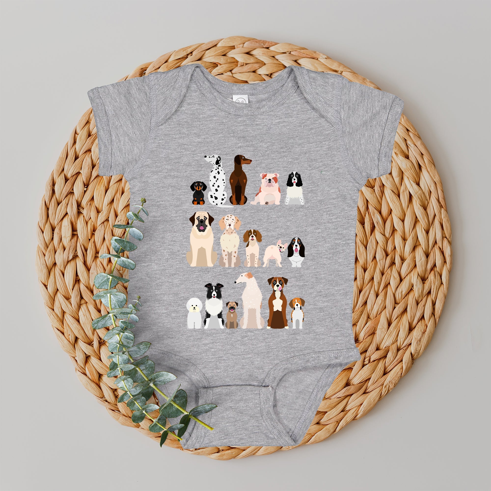 Dog Lovers Lovers Kid's Tees, Farm Animal Infant Bodysuits, Pet, Illustration, Breeds, Youth Comfort Colors T-Shirt