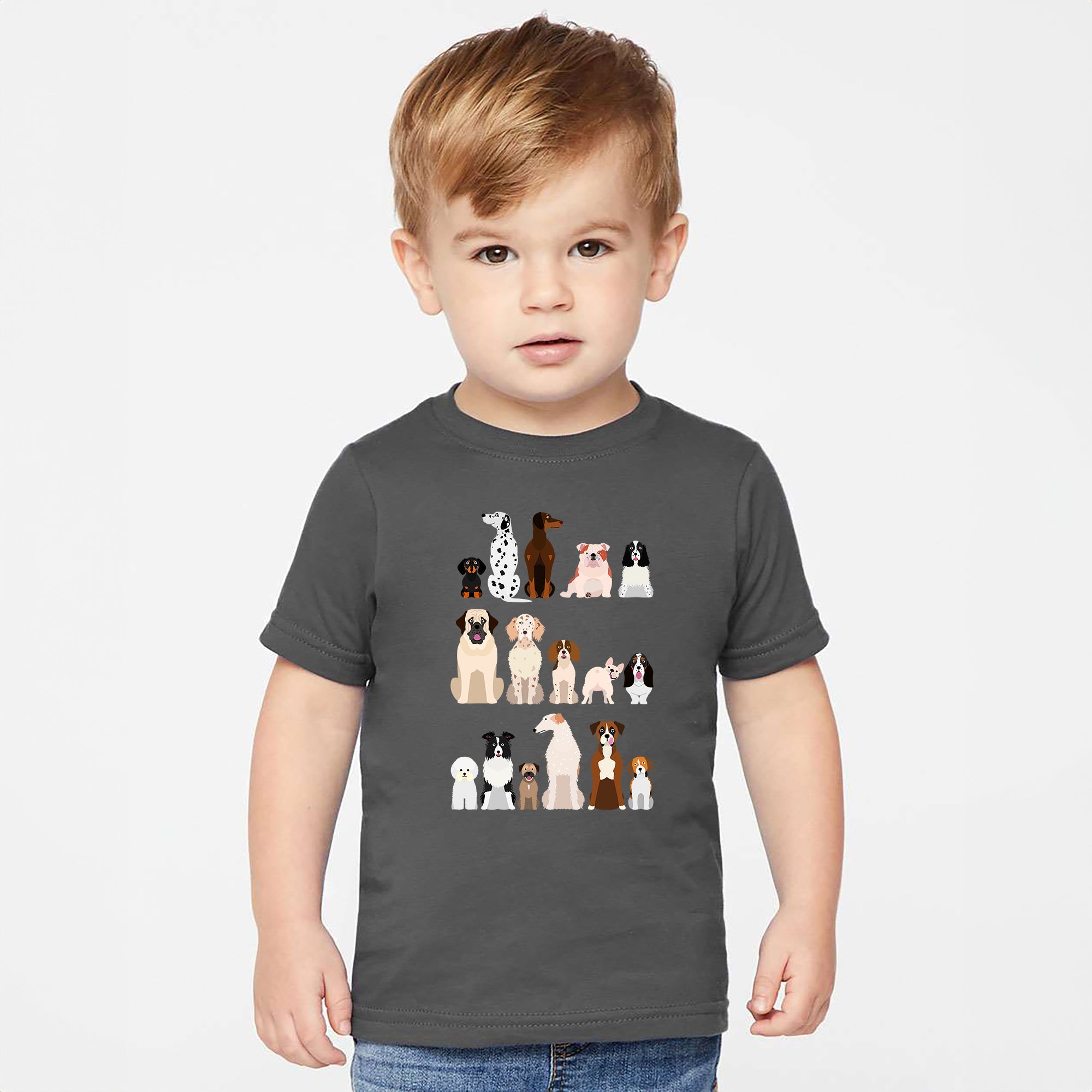 Dog Lovers Lovers Kid's Tees, Farm Animal Infant Bodysuits, Pet, Illustration, Breeds, Youth Comfort Colors T-Shirt