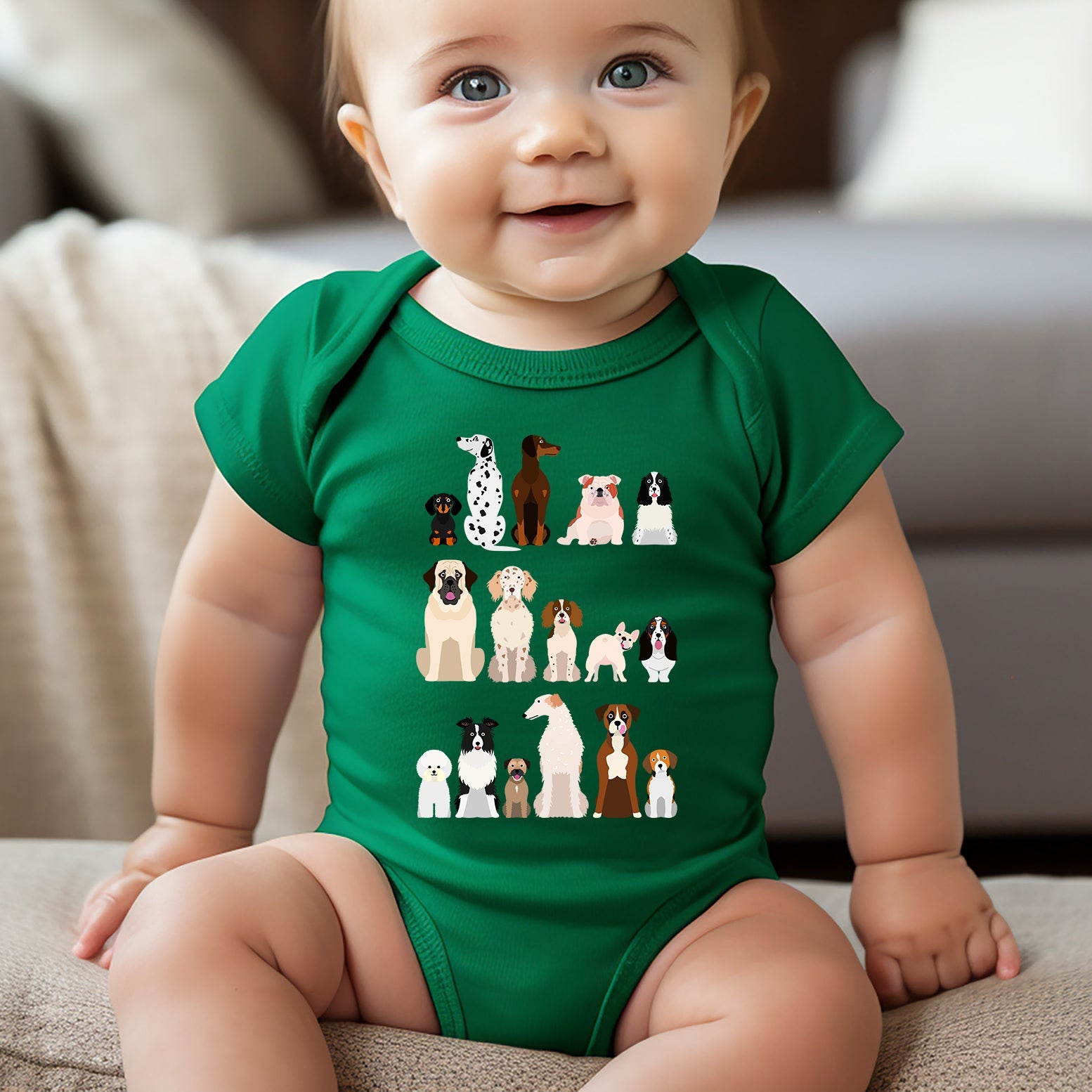Dog Lovers Lovers Kid's Tees, Farm Animal Infant Bodysuits, Pet, Illustration, Breeds, Youth Comfort Colors T-Shirt