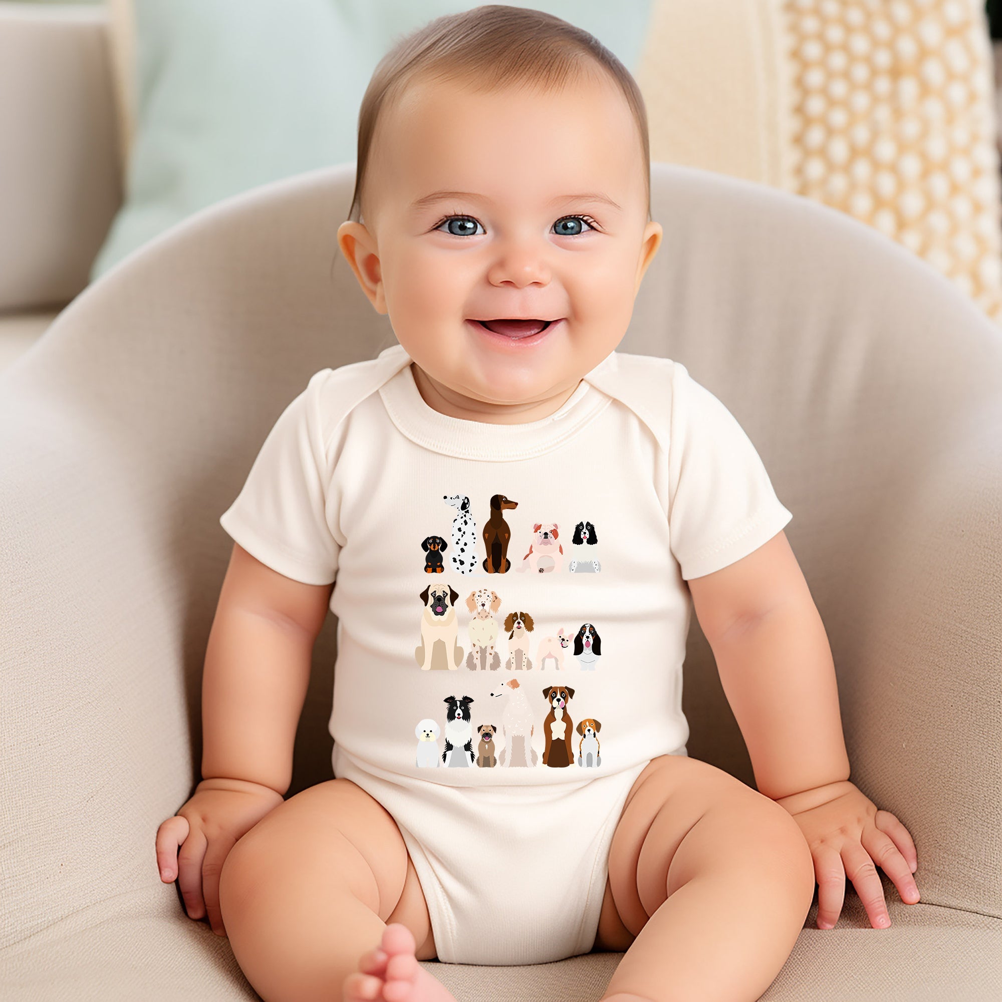 Dog Lovers Lovers Kid's Tees, Farm Animal Infant Bodysuits, Pet, Illustration, Breeds, Youth Comfort Colors T-Shirt