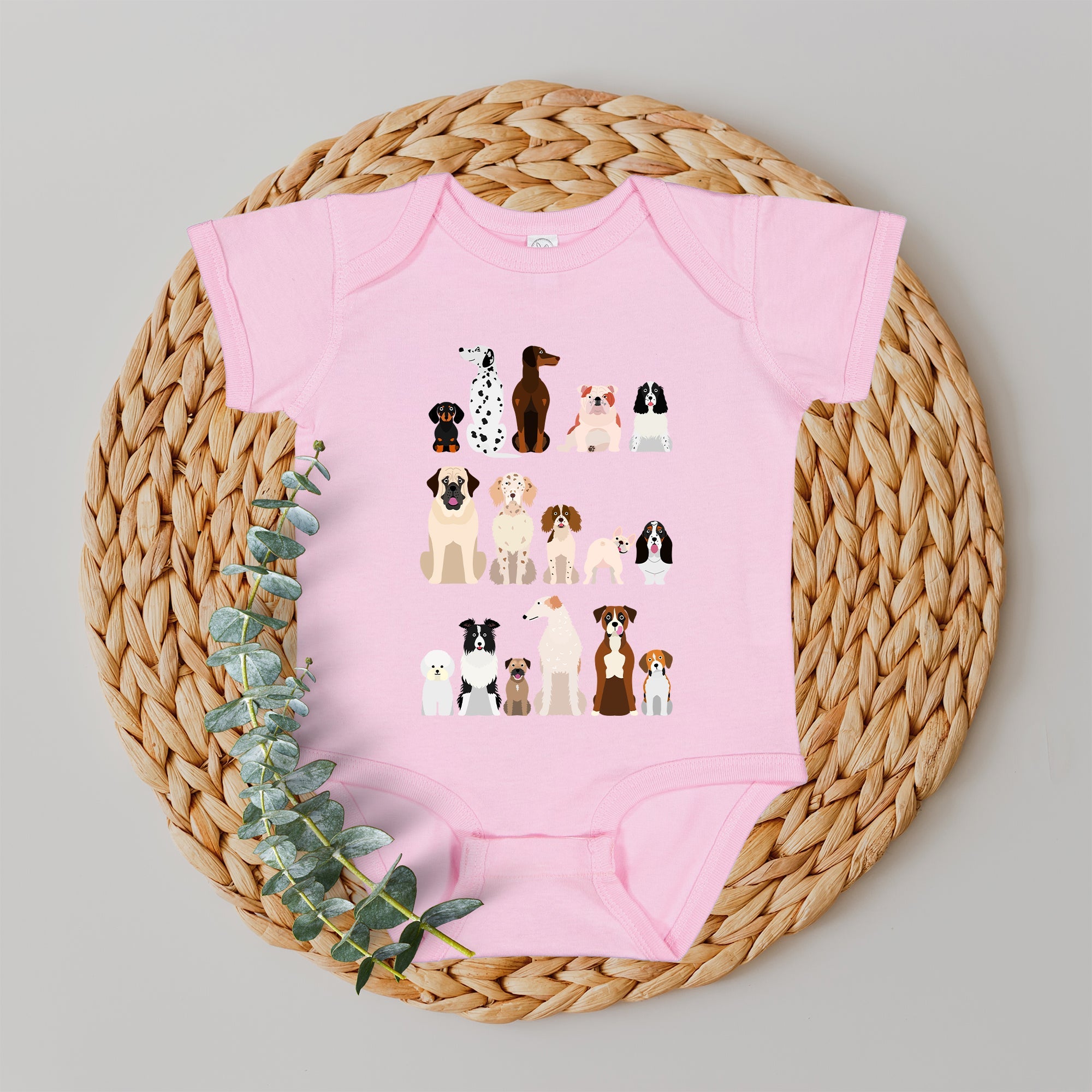 Dog Lovers Lovers Kid's Tees, Farm Animal Infant Bodysuits, Pet, Illustration, Breeds, Youth Comfort Colors T-Shirt