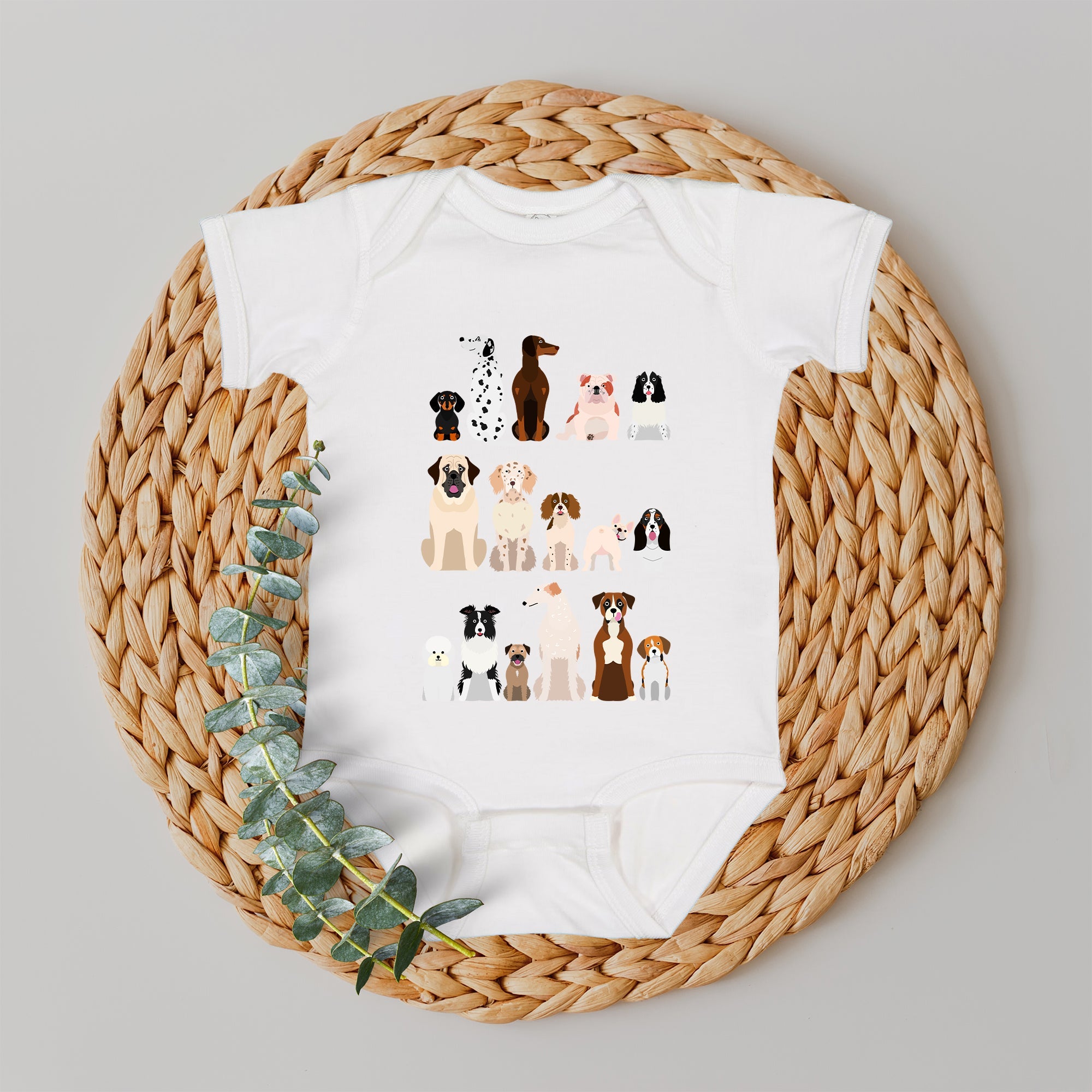 Dog Lovers Lovers Kid's Tees, Farm Animal Infant Bodysuits, Pet, Illustration, Breeds, Youth Comfort Colors T-Shirt