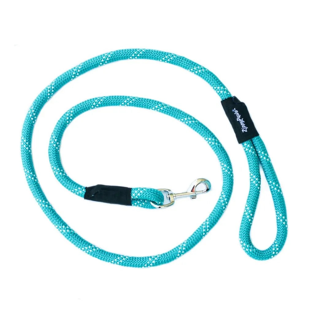 Zippy Paws Climbers' Rope Leash Teal 6ft